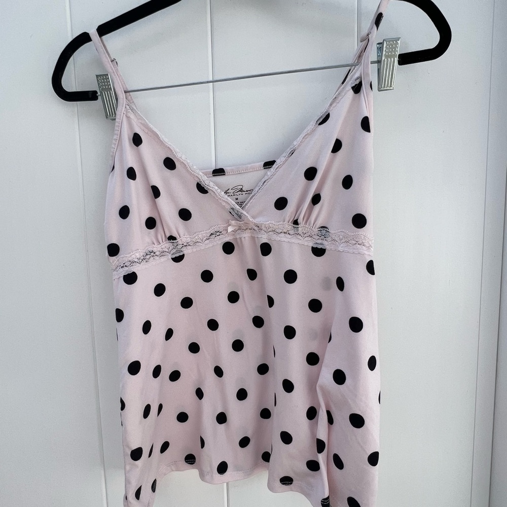 Pajama set cami and shorts pink polka dots - Picture 7 of 8